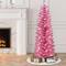 4.5ft. Pre-Lit Pink Tinsel Artificial Christmas Tree, Clear Lights
